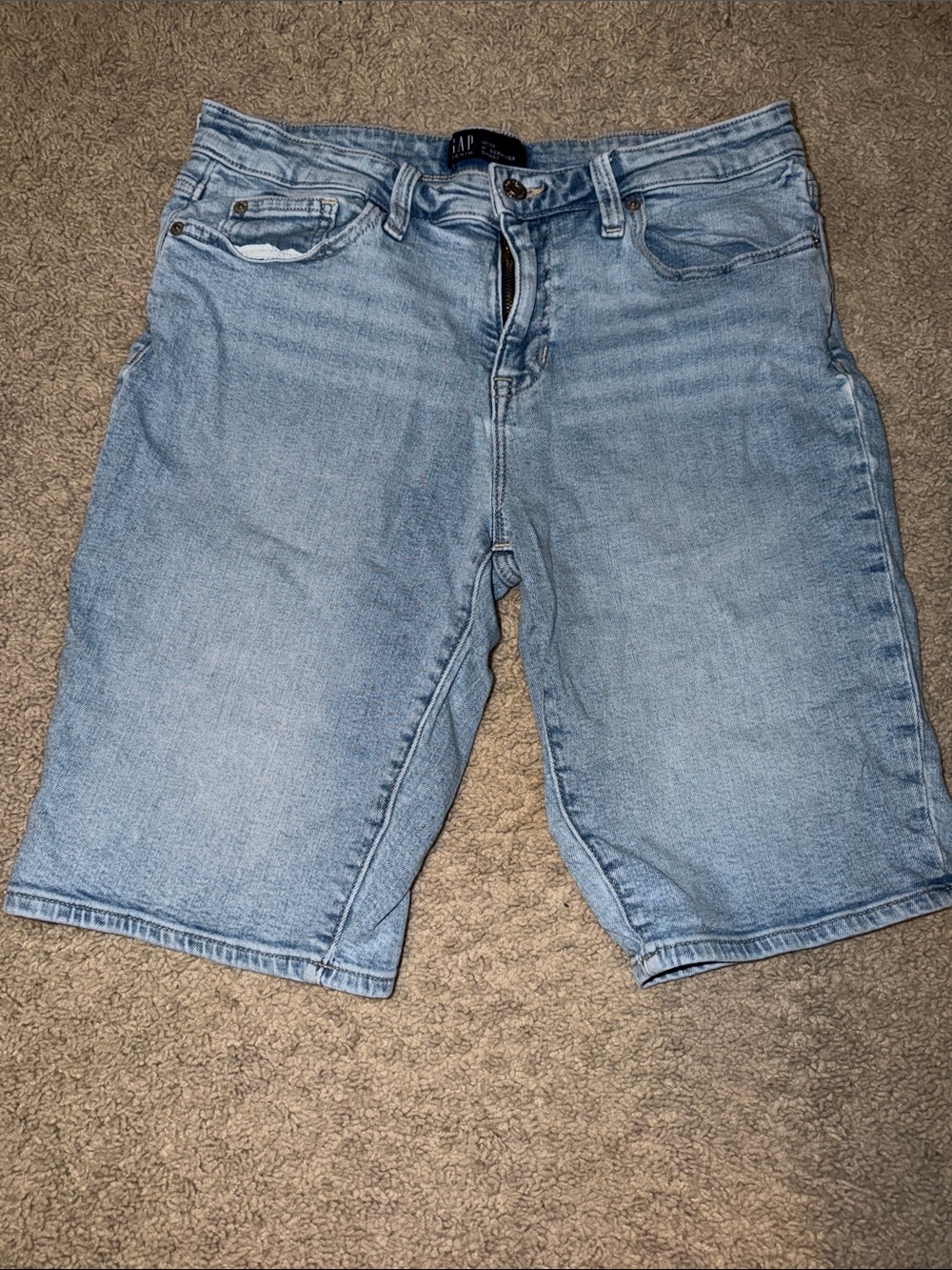 GAP Light Wash Denim Bermuda Jean Shorts